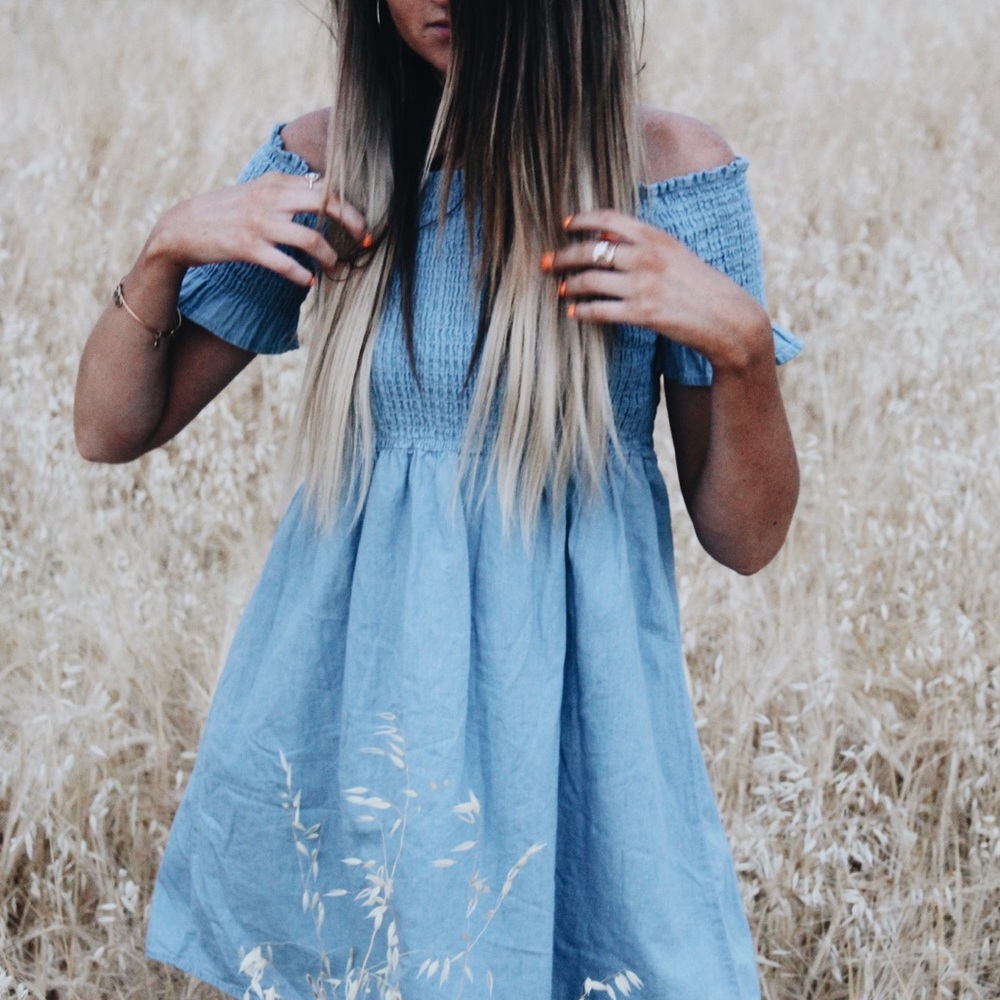 denim short sundress
